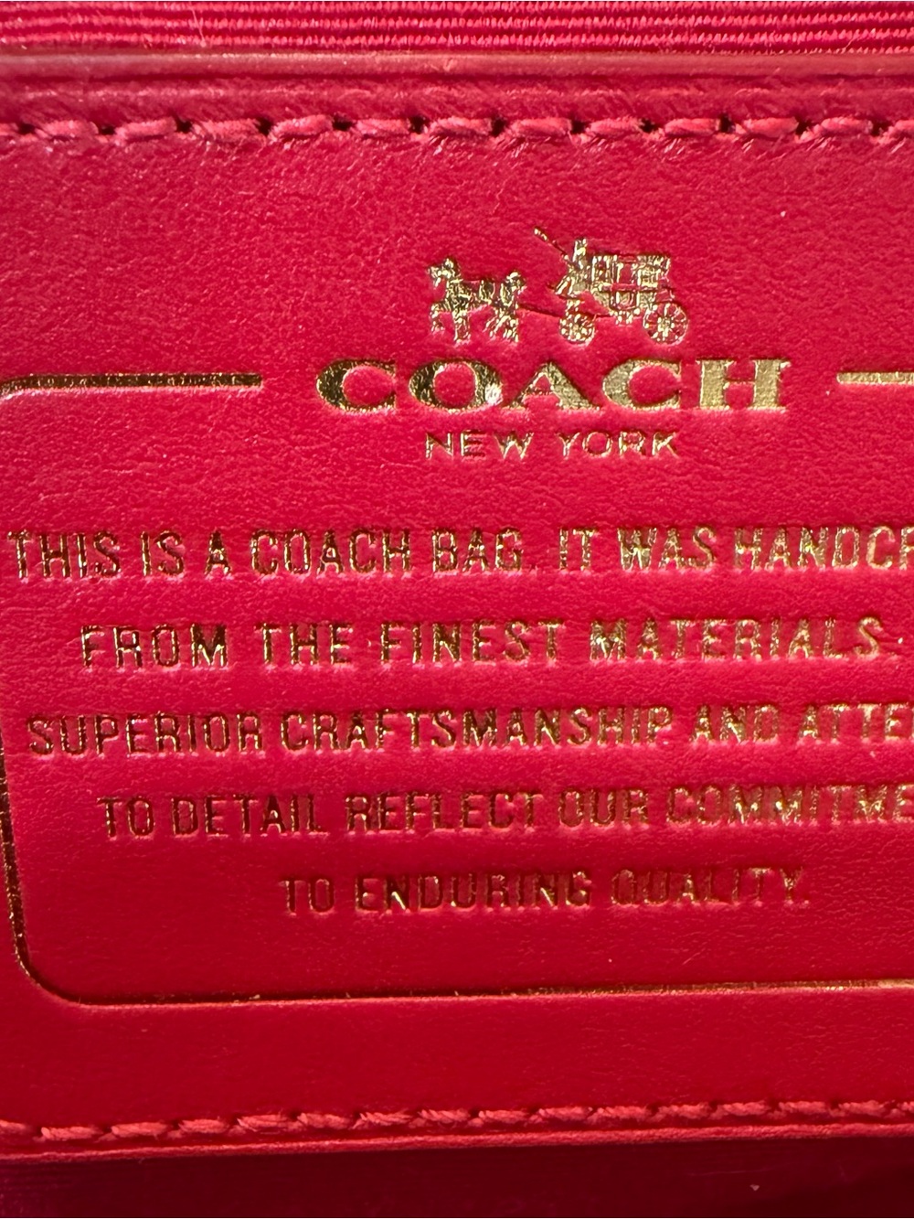 Coach Blake Red Pebbled Leather Satchel with Gold-Tone Hardware - Picture 7 of 10
